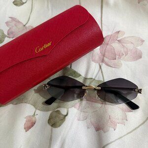 Cartier Frameless Cat-Eye Sunglasses